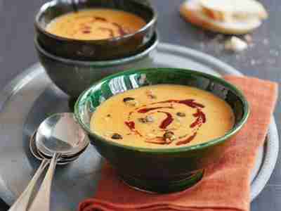 Kürbiscremesuppe mit Ingwer