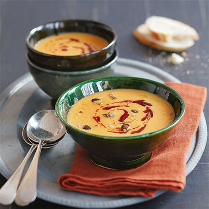 Kürbiscremesuppe mit Ingwer