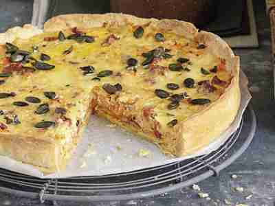 Kürbis-Tomaten-Quiche