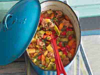 Lamm-Stew mit Basilikum-Gremolata