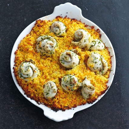 Schollenfilets mit Sahne-Couscous