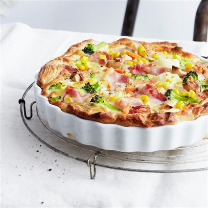 Gemüsekuchen mit Cashewkernen