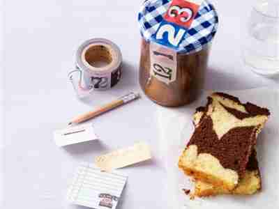 Marmorkuchen im Glas