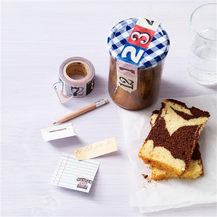 Marmorkuchen im Glas