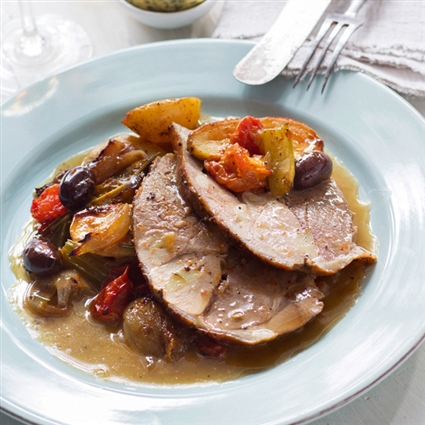 Rosmarin-Lammkeule mit Knoblauch