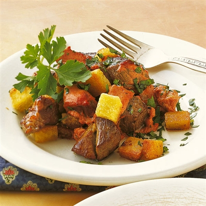 Lammfilets auf Tomatenbett