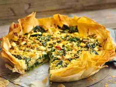 Petersilienwurzel-Spinat-Quiche