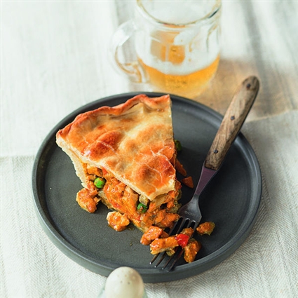 Hähnchen-Curry-Pie