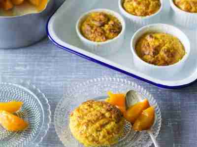 Süßkartoffel-Soufflé mit Aprikosen