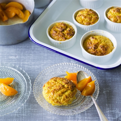 Süßkartoffel-Soufflé mit Aprikosen