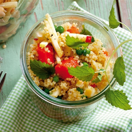 Zitronenfrischer Hirsesalat