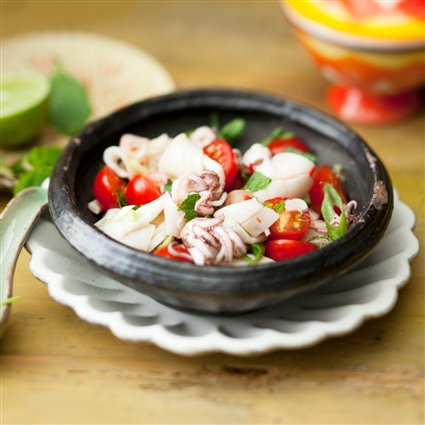 Thailändischer Tintenfischsalat