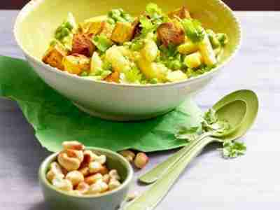 Spargel-Erbsen-Curry mit Tofu