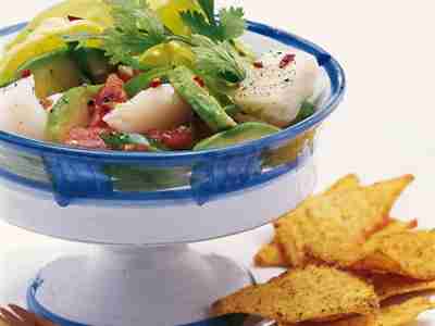 Fischsalat mit Avocado