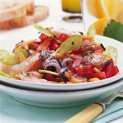 Meeresfrüchtesalat mit Miesmuscheln