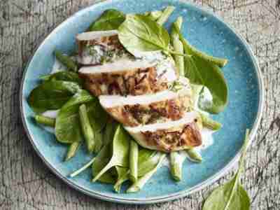 Hähnchensalat mit Kokos-Chili-Dressing