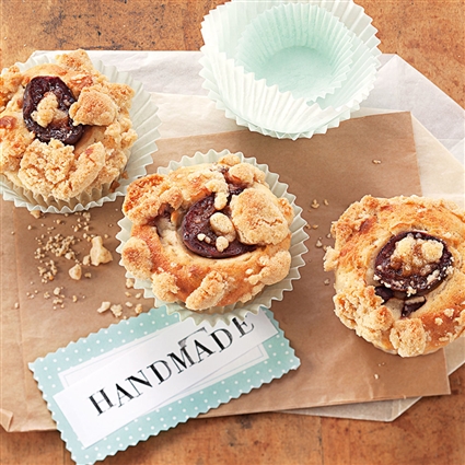 Zwetschgen-Muffins mit Streuseln