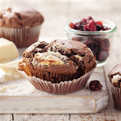 Schoko-Cranberry-Muffins