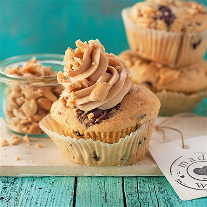Amerikanische Erdnuss-Muffins