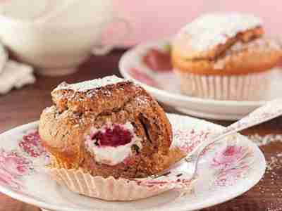 Gefüllte Nougat-Muffins