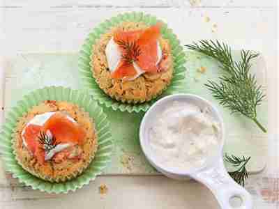 Dill-Räucherlachs-Muffins