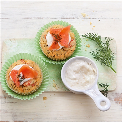 Dill-Räucherlachs-Muffins