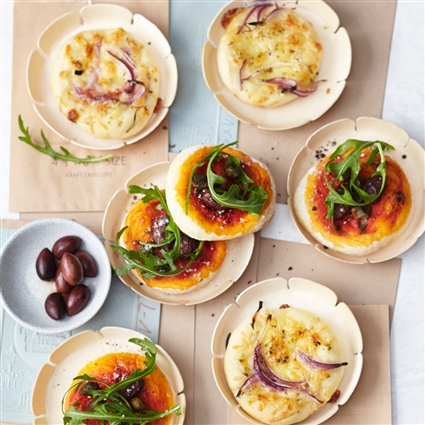 Zweierlei Minipizzas