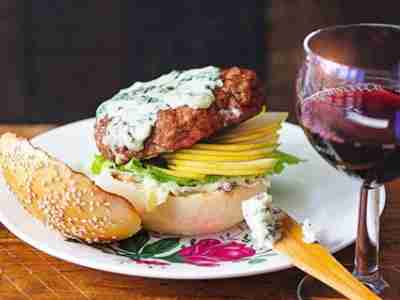 Birne-Roquefort-Burger