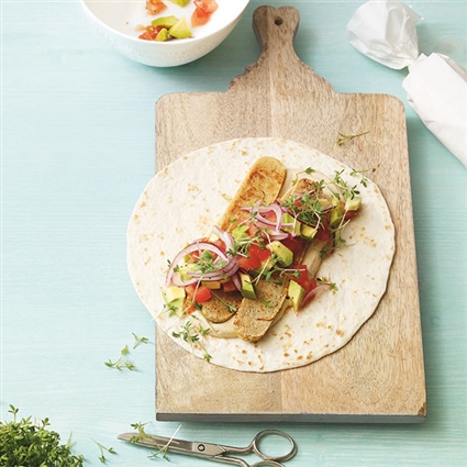 Morgenwraps mit Sesamcreme