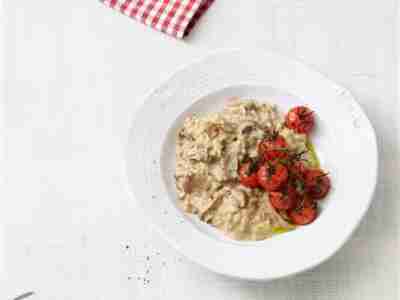 Steinpilzrisotto mit Tomaten