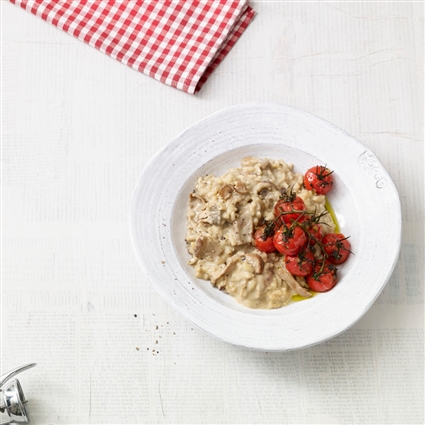 Steinpilzrisotto mit Tomaten