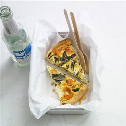Fischquiche mit Mangold