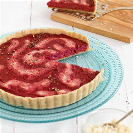 Vegane Rote-Bete-Tarte mit Meerrettich
