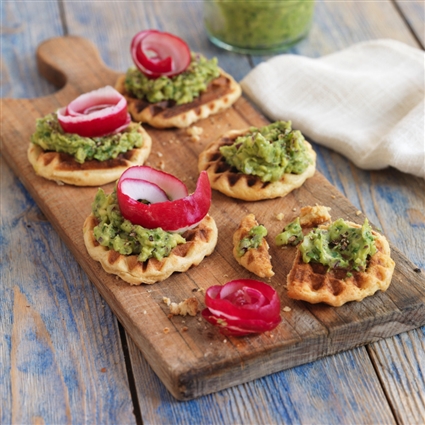 Vegane Waffelhäppchen (herzhaft)