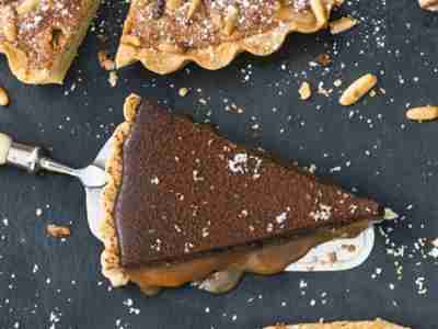 Tarte au chocolat et caramel salé – Schoko-Karamell-Tarte