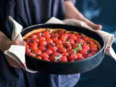 Tarte aux tomates cerises – Kirschtomatentarte