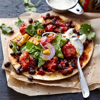 Bohnen-Tostadas