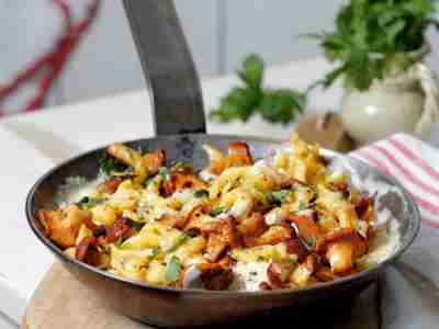 Spätzle-Pfifferling-Gröstl