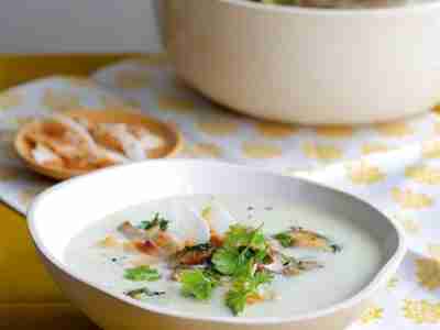 Kokos-Kartoffel-Suppe mit Shiitake