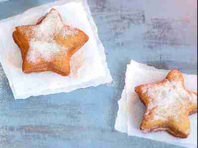 Sternkrapfen aus Winterhefeteig