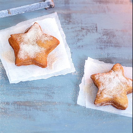 Sternkrapfen aus Winterhefeteig