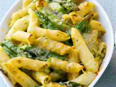 Penne-Spargel-Gratin