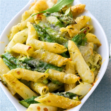 Penne-Spargel-Gratin