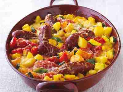 Spanischer Gemüseauflauf mit Chorizo