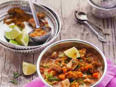 Schnelle indische Linsensuppe