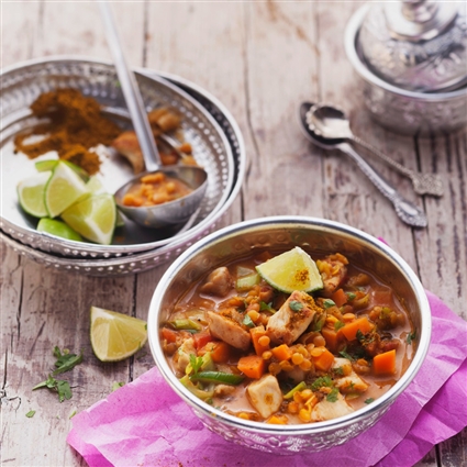 Schnelle indische Linsensuppe