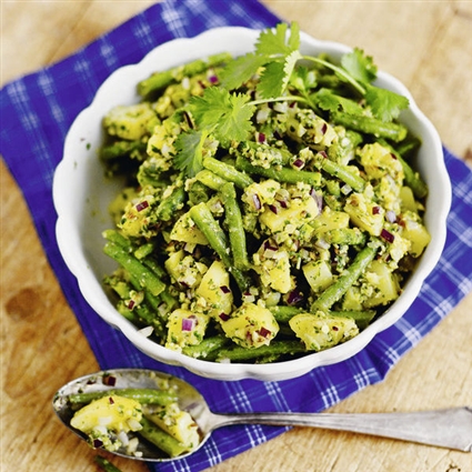 Kartoffelsalat mit grünen Bohnen