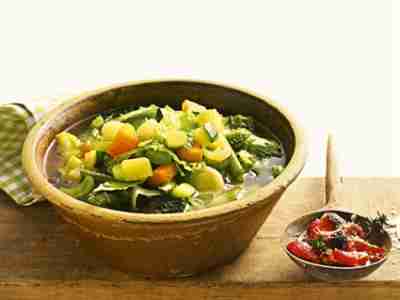 Minestrone mit Ofentomaten