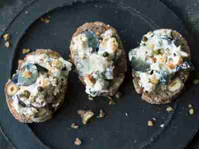 Quark-Gorgonzola-Trauben-Aufstrich