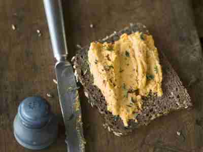 Ziegenkäse-Süßkartoffel-Thymian-Aufstrich